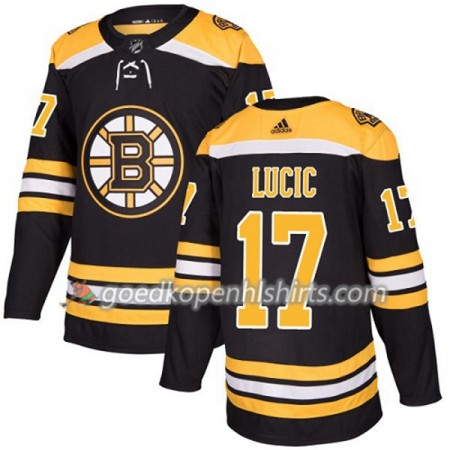 Boston Bruins Milan Lucic 17 Adidas 2017-2018 Zwart Authentic Shirt - Mannen